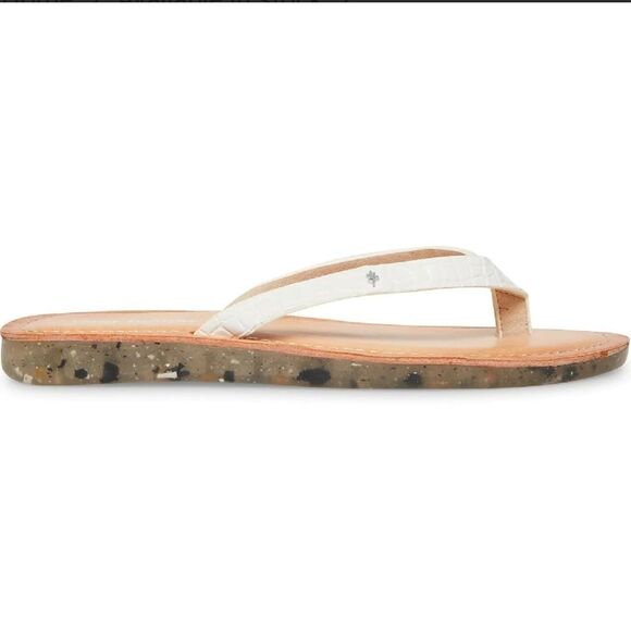 Steve Madden Cool Planet Planet Slip-On Open Toe Flats- White Croc - Picture 3 of 7